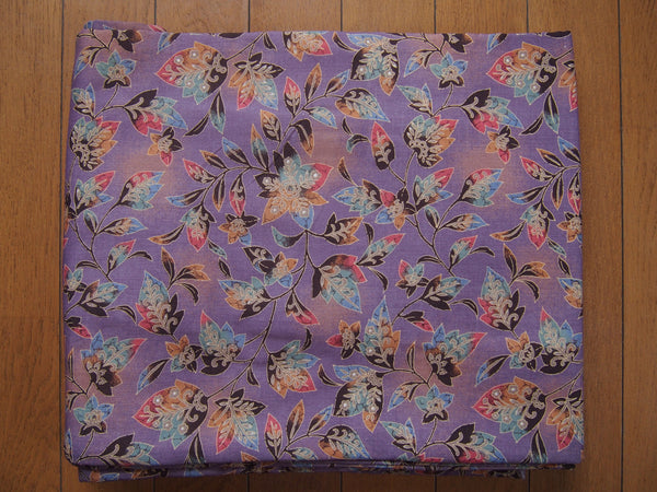 Kimono-purple w/colorful floral motifs