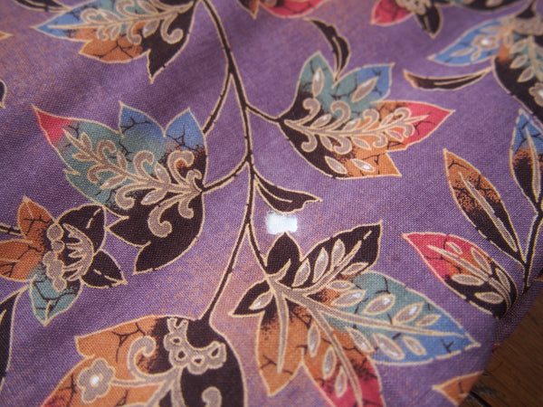 Kimono-purple w/colorful floral motifs