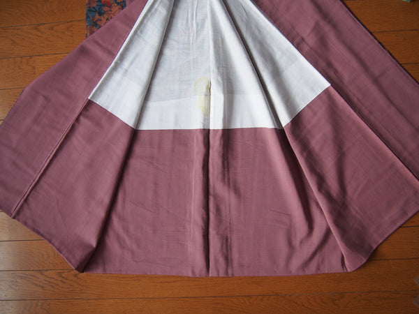 Kimono- steel blue w/floral motifs