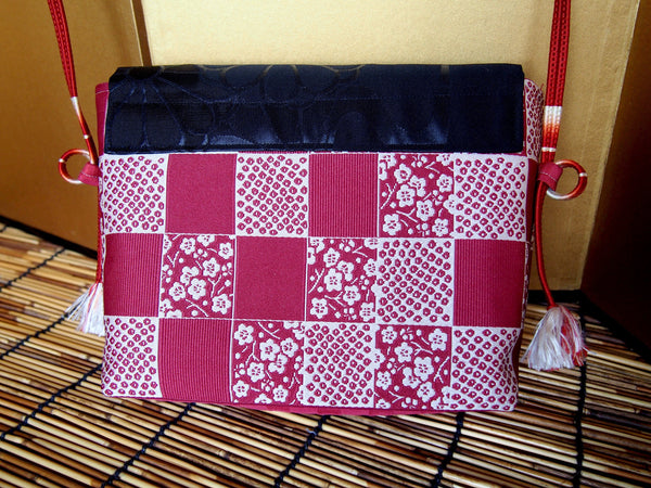 Upcycled kimono shoulder bag (mini)