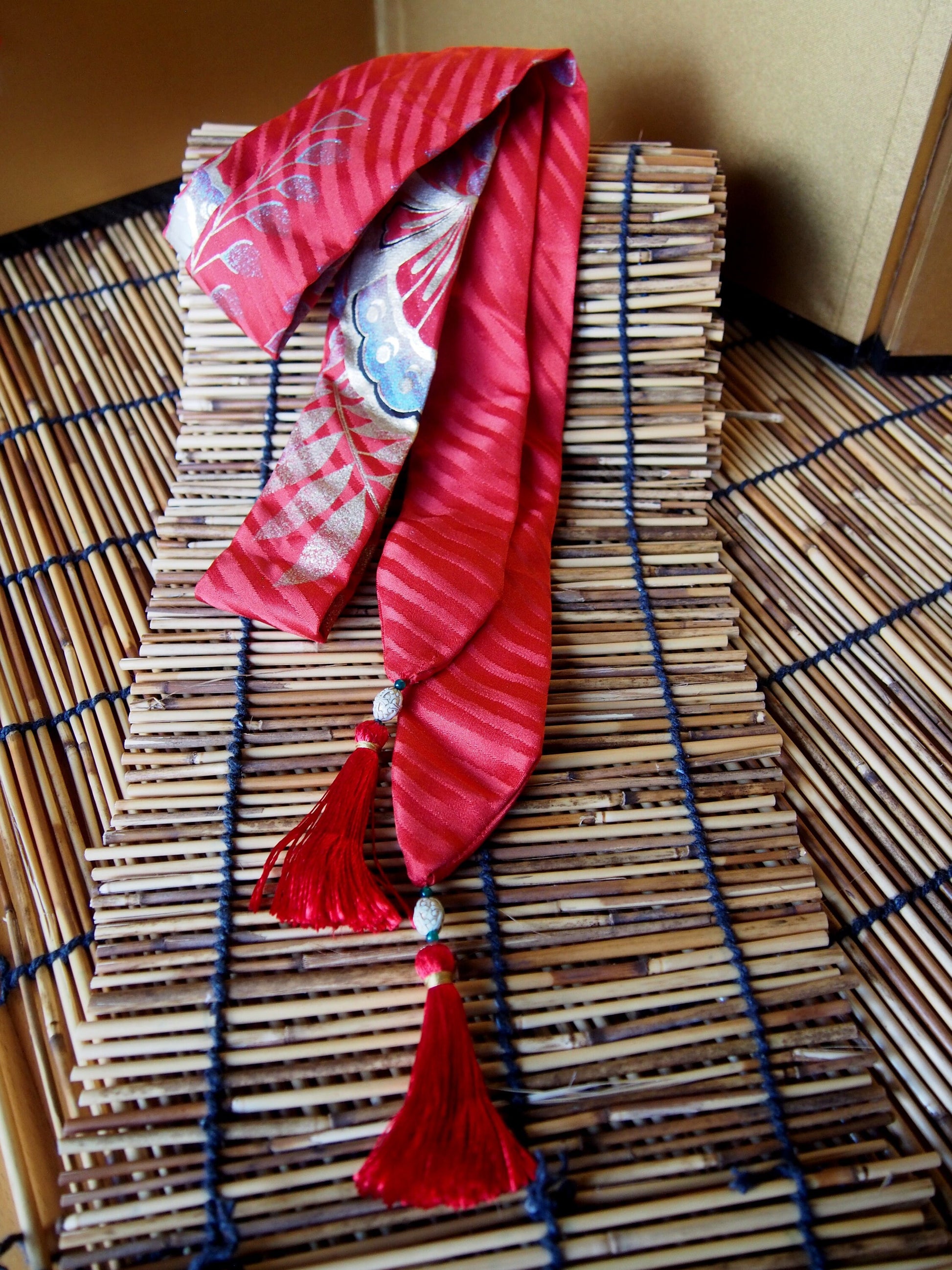 Silk kimono hair ribbon (long type)