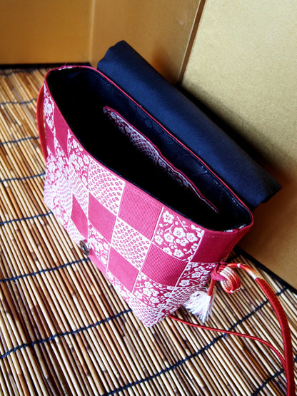 Upcycled kimono shoulder bag (mini)