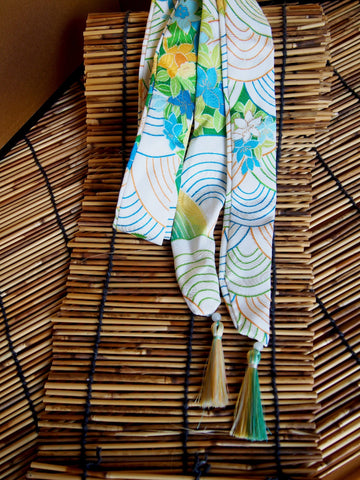 Silk kimono hair ribbon (long type)
