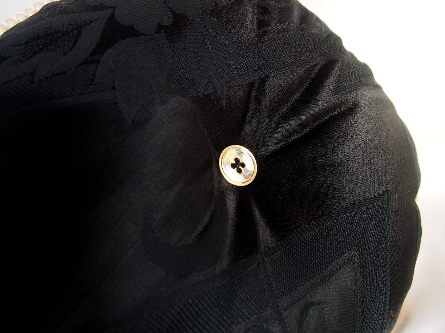 Vintage silk obi ornamental cushion - round