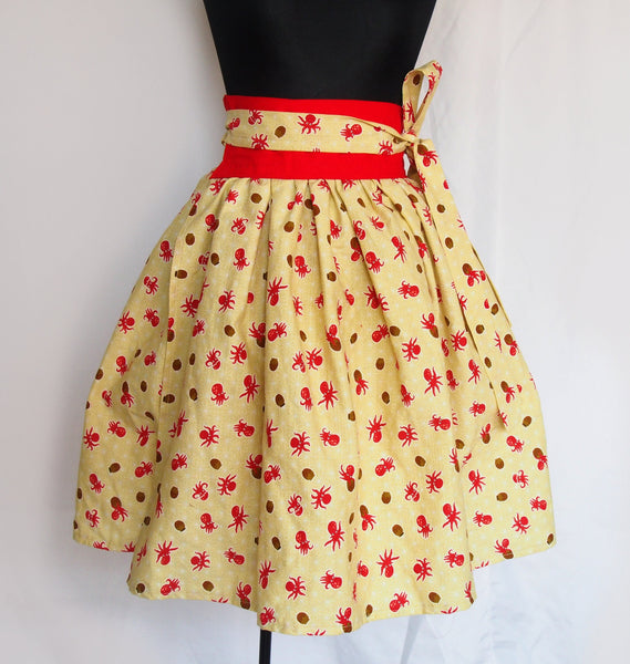 Octopus party - mini wrap cotton skirt