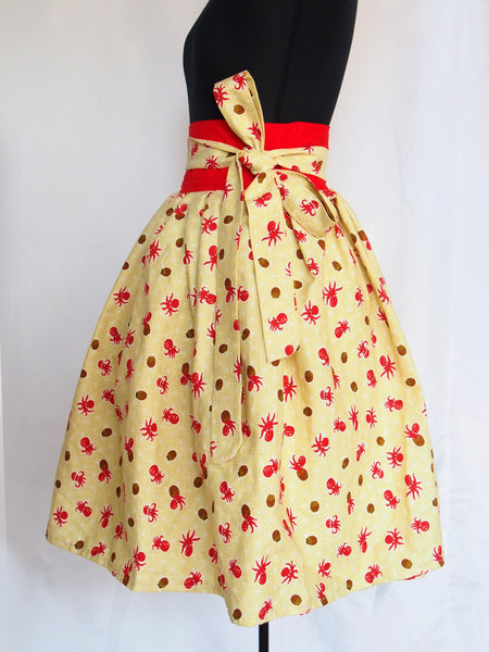 Octopus party - mini wrap cotton skirt