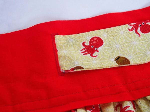Octopus party - mini wrap cotton skirt