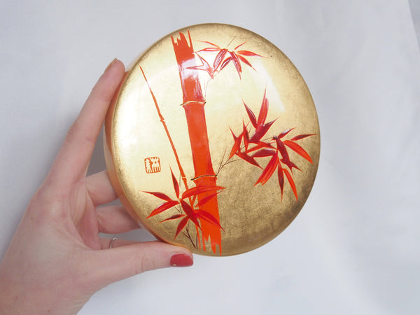 Portable Japanese calligraphy set - bamboo leaves (incomplete)