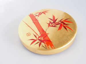 Portable Japanese calligraphy set - bamboo leaves (incomplete)