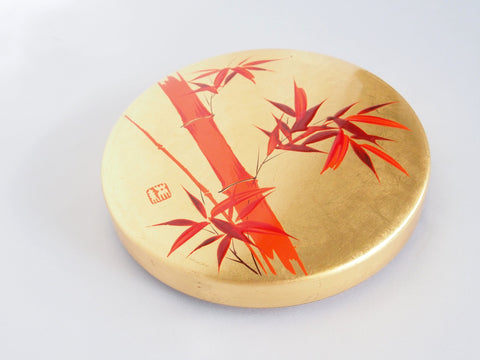 Portable Japanese calligraphy set - bamboo leaves (incomplete)