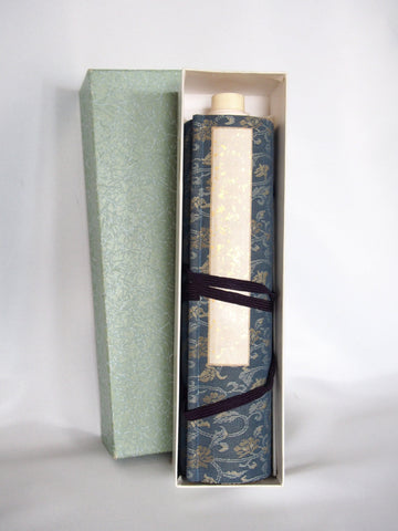 Caligraphy scroll with fabric cover - empty