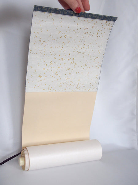 Caligraphy scroll with fabric cover - empty