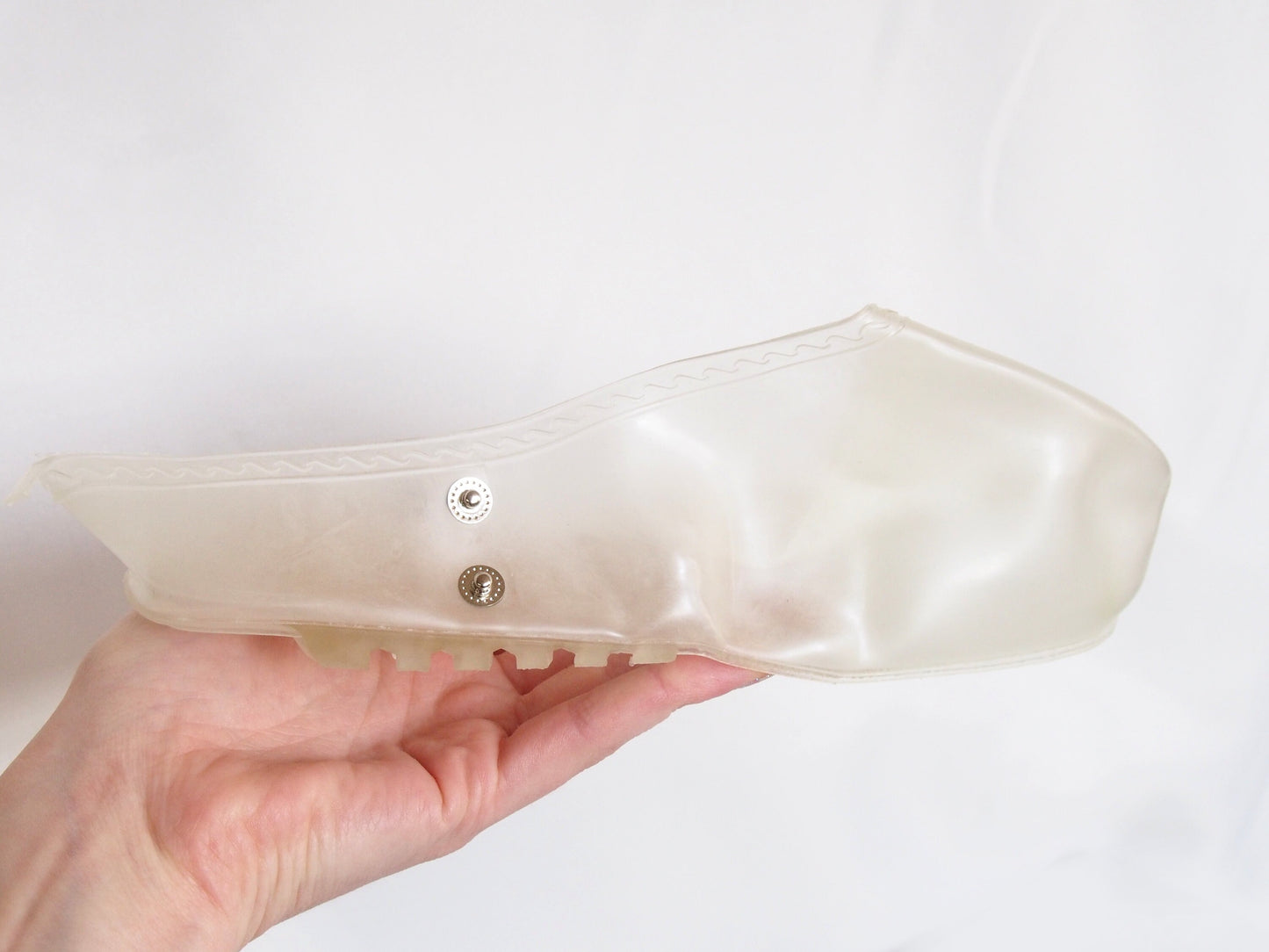 Vintage zori covers - clear silicone rainboots