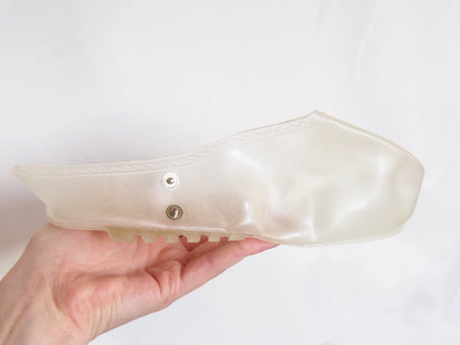 Vintage zori covers - clear silicone rainboots