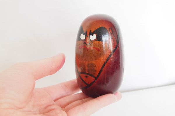 Wooden Daruma figurine