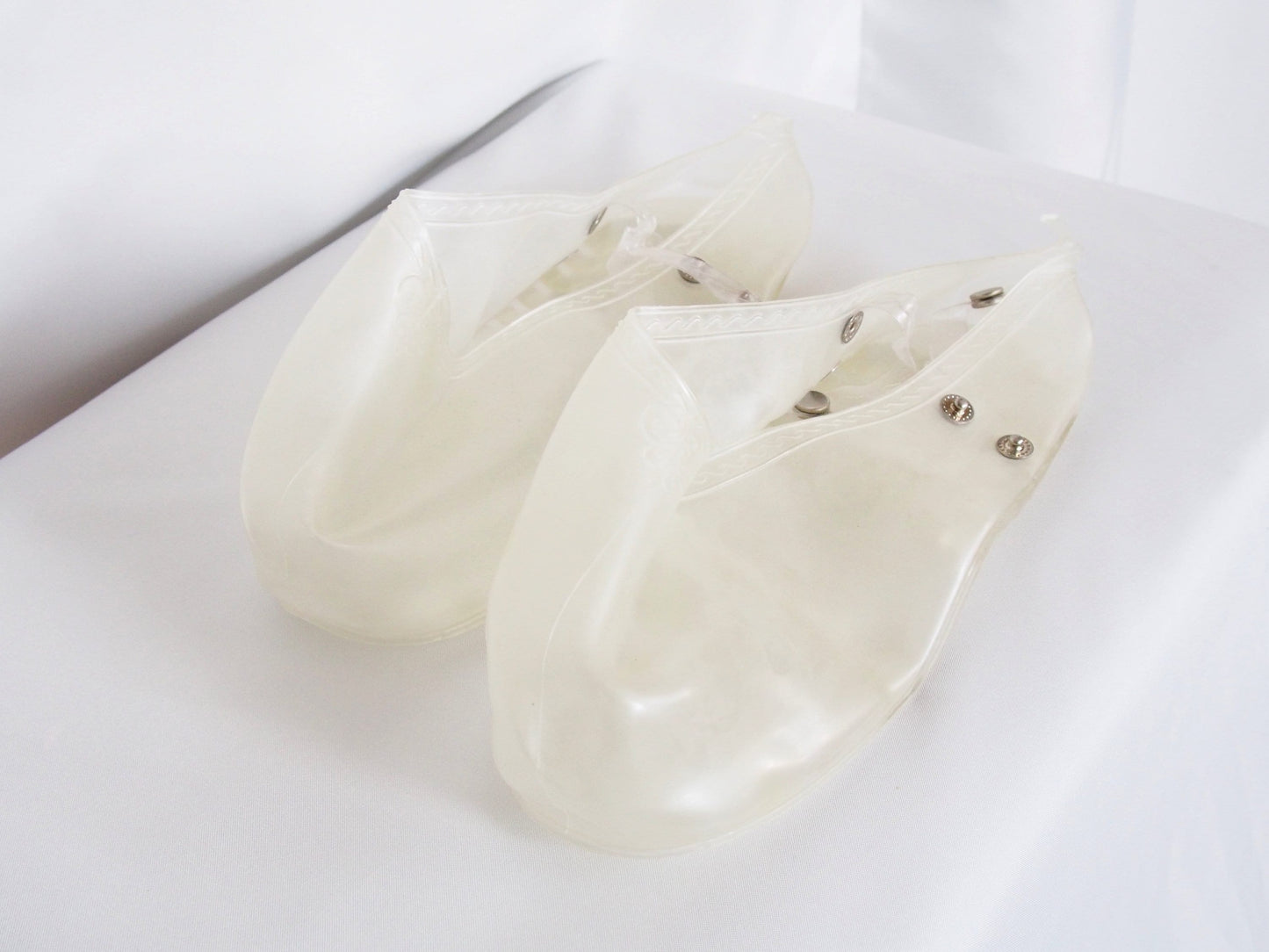 Vintage zori covers - clear silicone rainboots