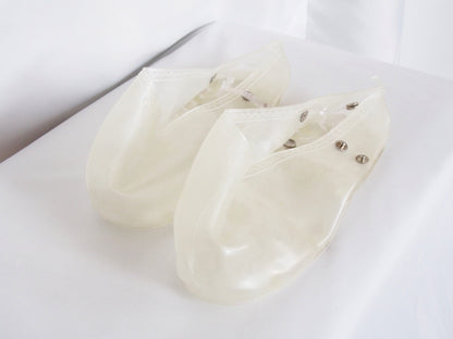 Vintage zori covers - clear silicone rainboots