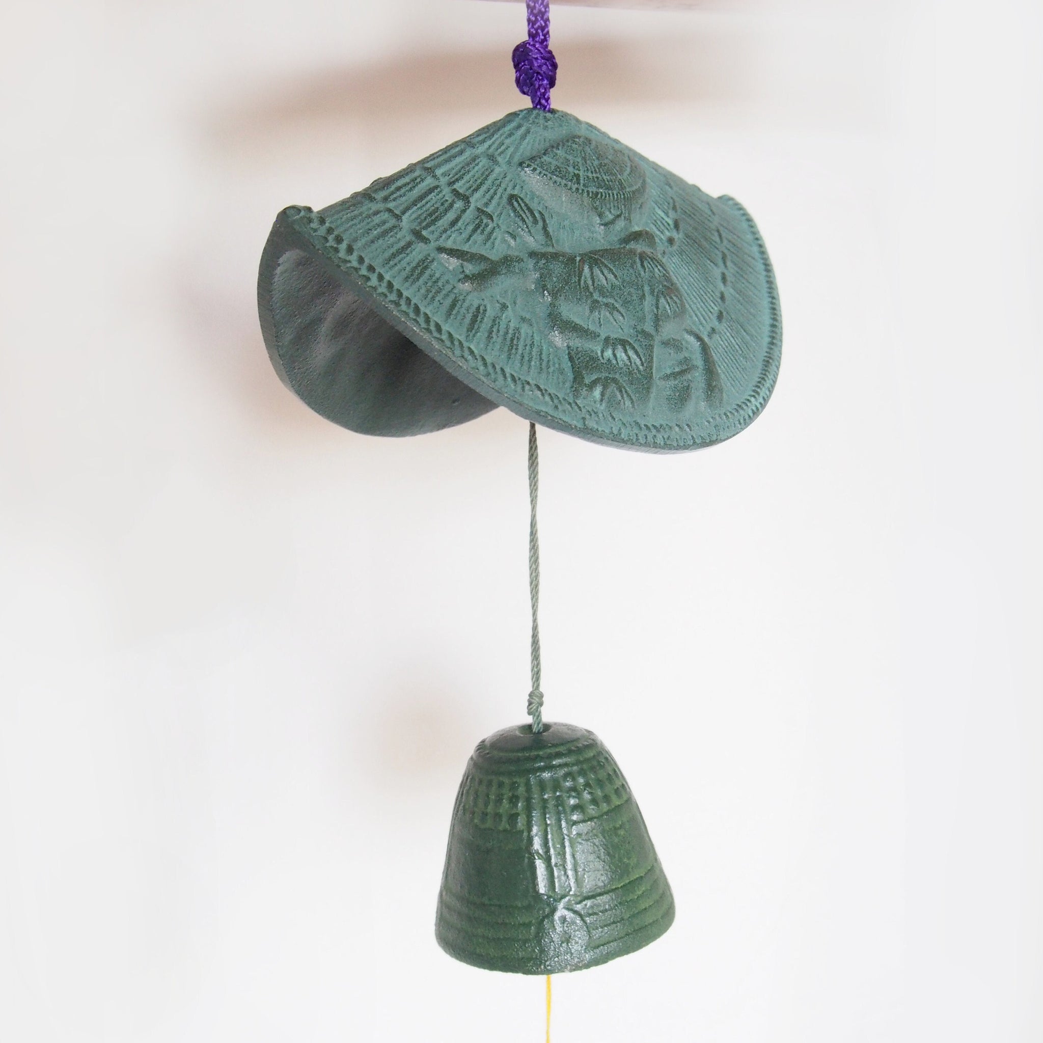 Cast iron wind chime (fuurin) - awa odori dancers hat
