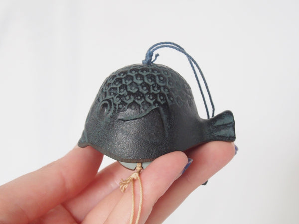 Cast iron wind chime (fuurin) - fugu fish
