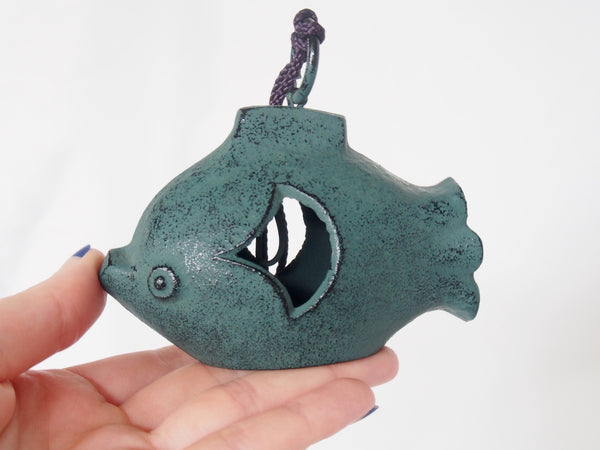 Cast iron wind chime (fuurin) - fugu fish