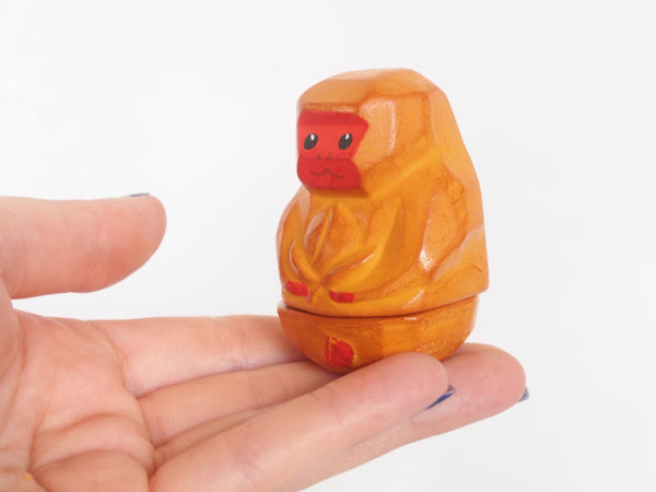 Miniature incense dish- cute snow monkey