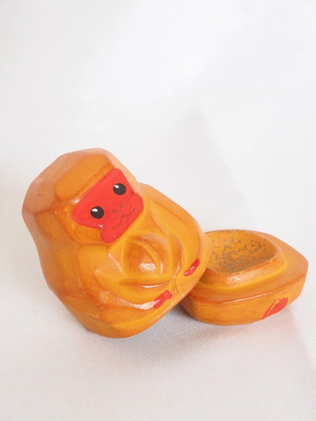 Miniature incense dish- cute snow monkey