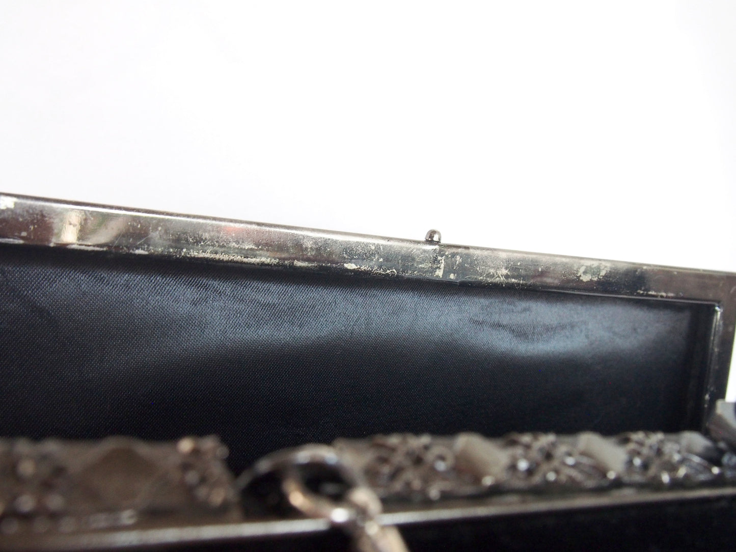 Vintage kimono handbag - 2 way black velvet square mini purse