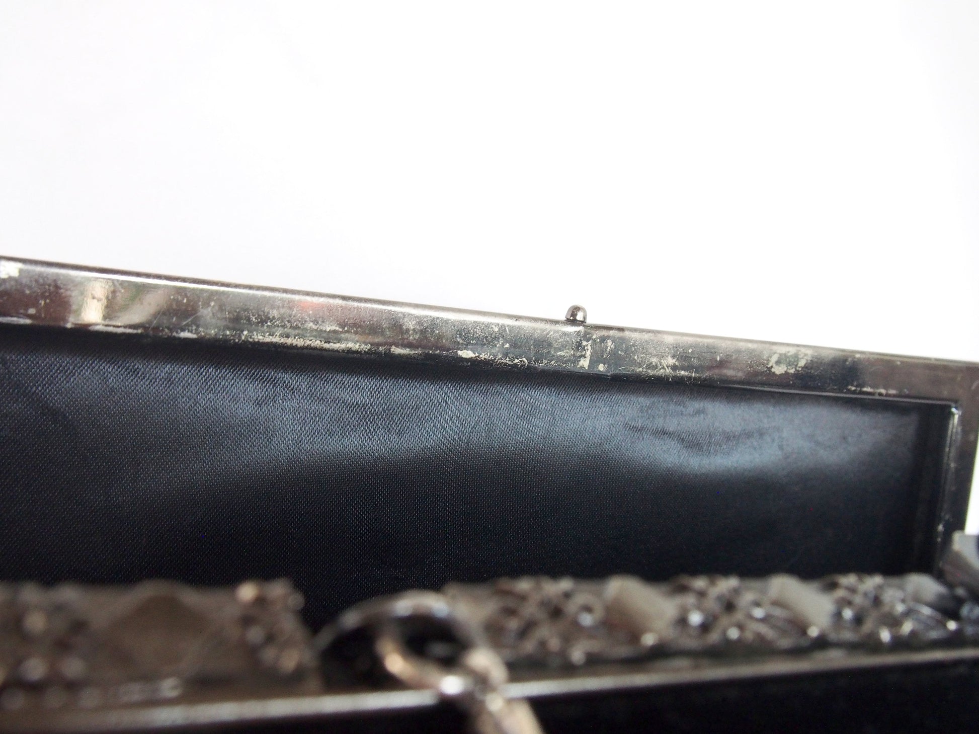 Vintage kimono handbag - 2 way black velvet square mini purse