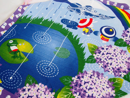 Handmade Japanese furoshiki remake- cotton backless top "rain season"