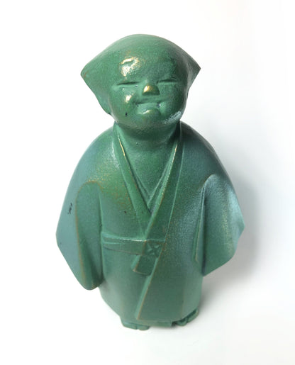 Japanese metal cast figurine - selfless child