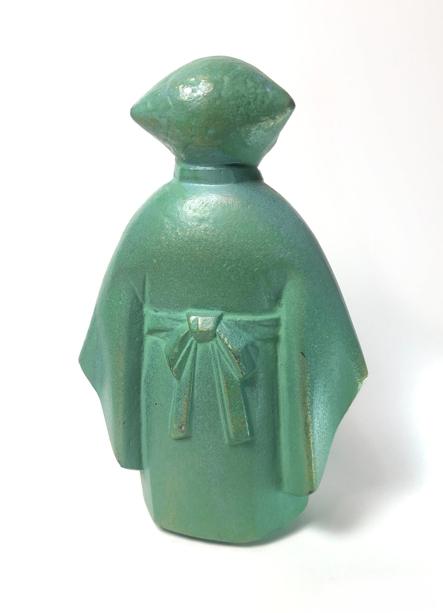 Japanese metal cast figurine - selfless child