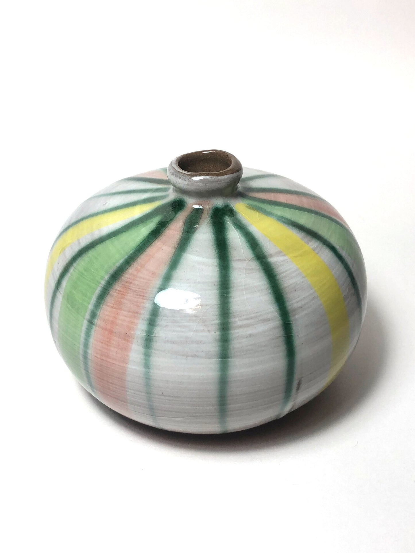 Japanese single bud vase - striped hard candy