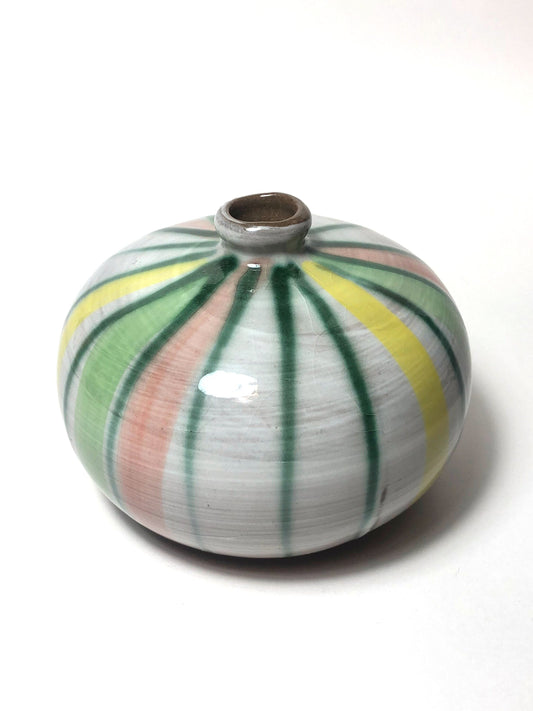 Japanese single bud vase - striped hard candy