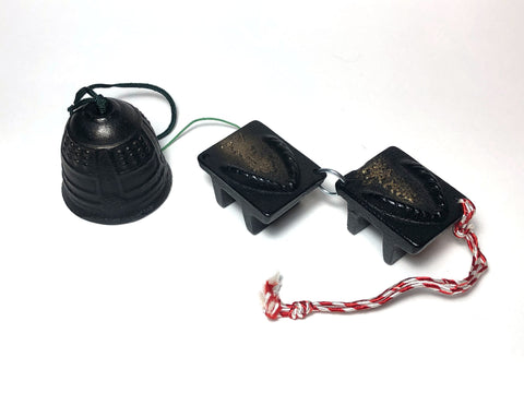 Cast iron wind chime (fuurin) - Japanese geta shoes