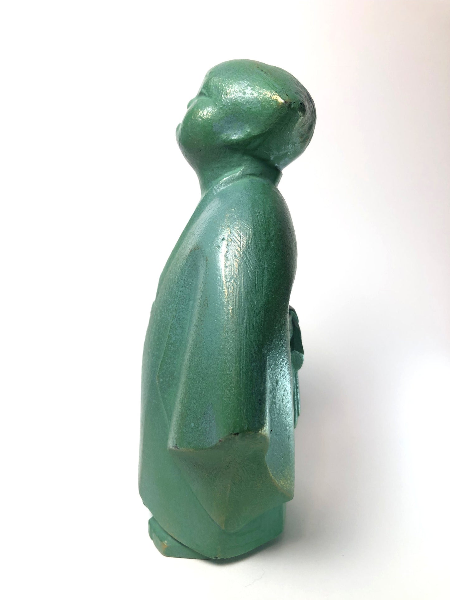 Japanese metal cast figurine - selfless child