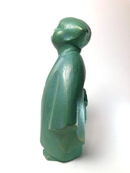 Japanese metal cast figurine - selfless child