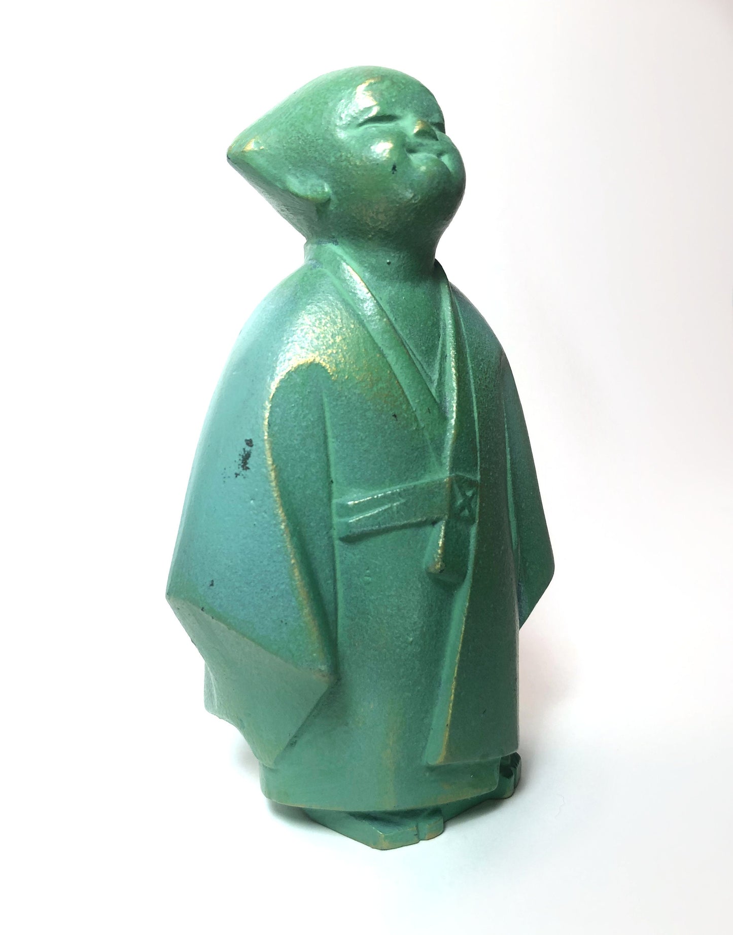 Japanese metal cast figurine - selfless child