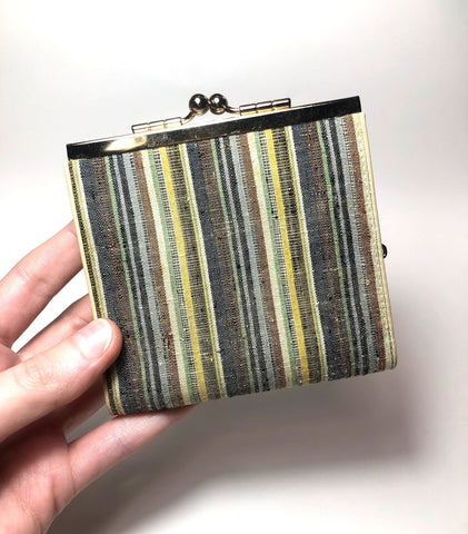 Small Japanese wallet - yuki tsumugi fabric