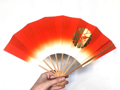 Foldable Japanese paper hand fan with color gradients - different colors available