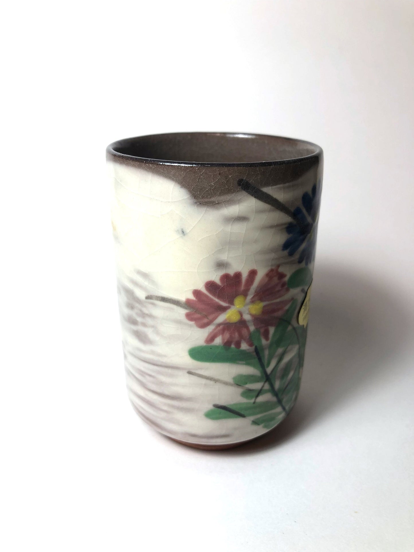 Japanese Kyomizuyaki tea cup - nadeshiko