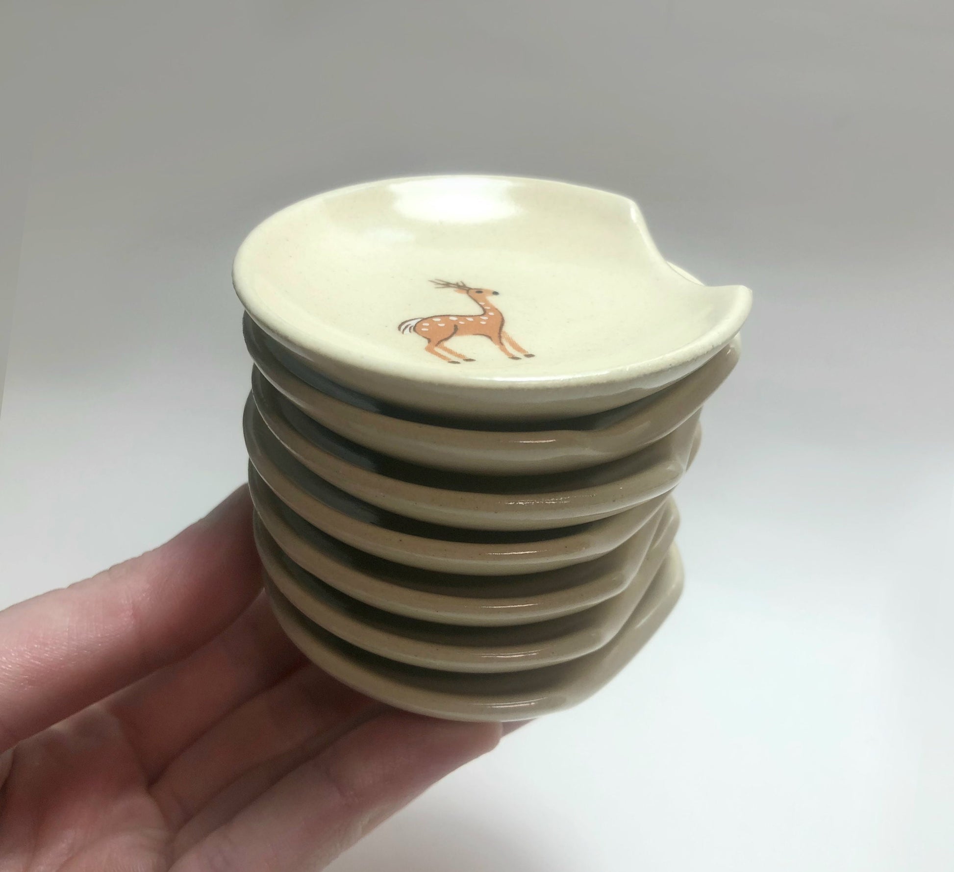Miniature Japanese plates - seven gods of luck (set of 7)