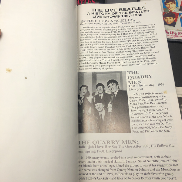 The Playing Beatles - The Live Beatles - A history of the live Beatles shows 1957-1966