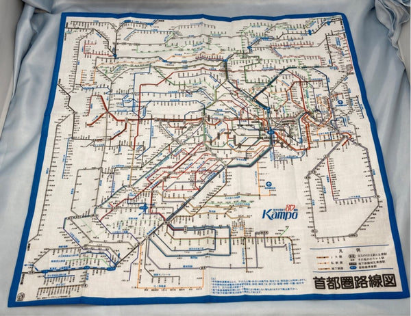 Tokyo Train Map Handkerchief