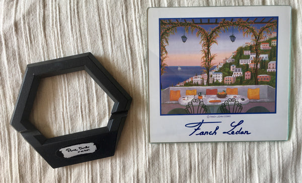 Fanch Ledan Amalfi Coast, 1989 - mini print in glass frame (with stand)