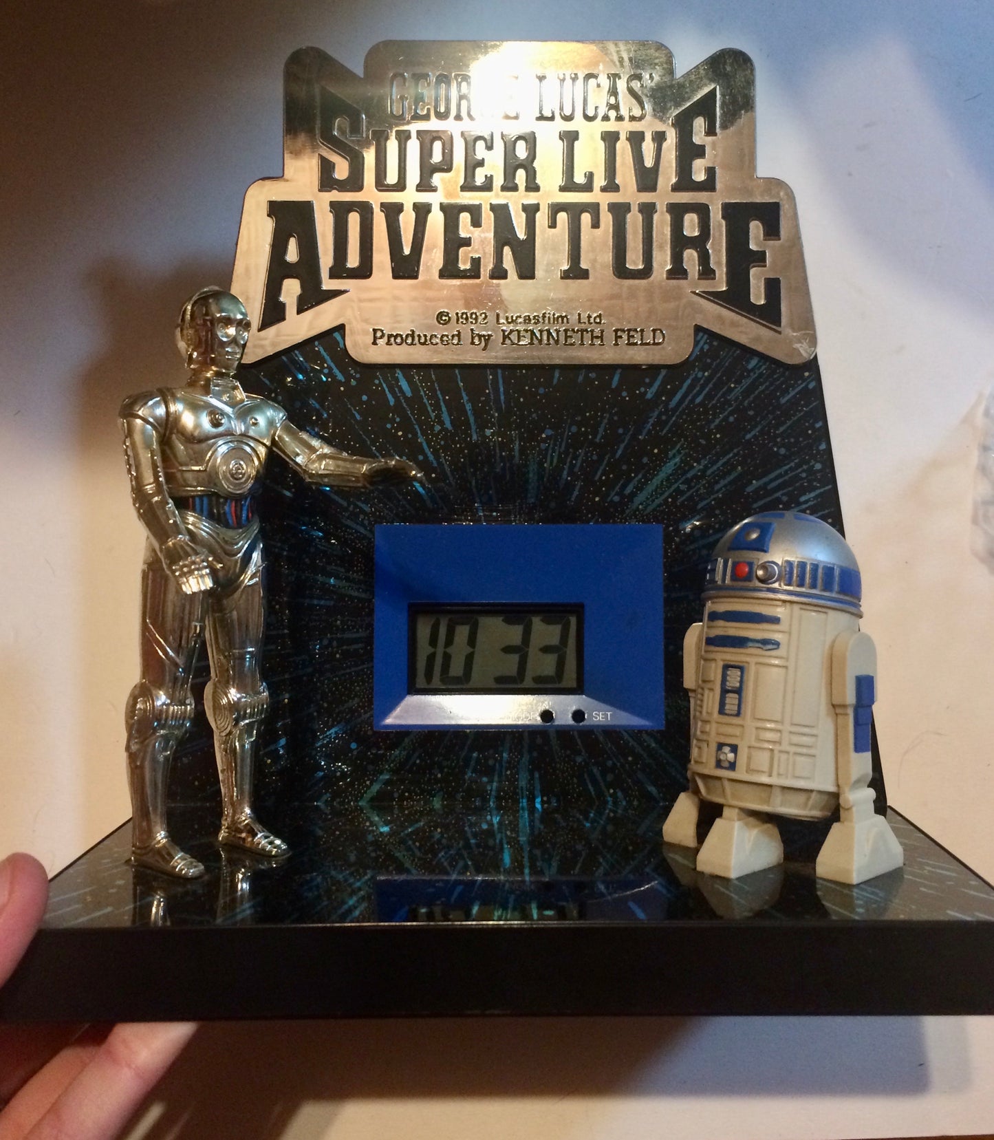Lucas Super Live Adventure Promotional Clock RARE 1992 Star Wars