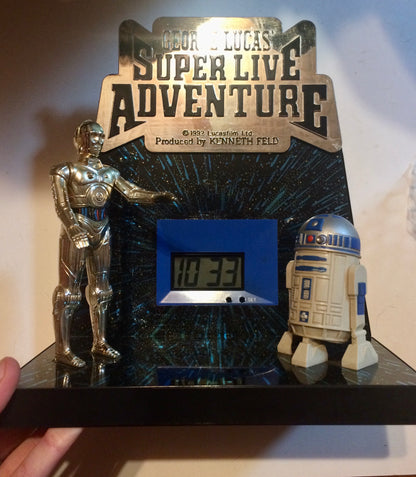 Lucas Super Live Adventure Promotional Clock RARE 1992 Star Wars