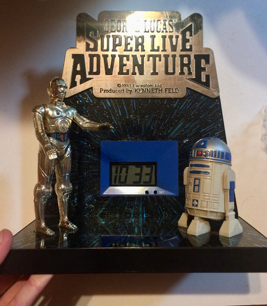 Lucas Super Live Adventure Promotional Clock RARE 1992 Star Wars