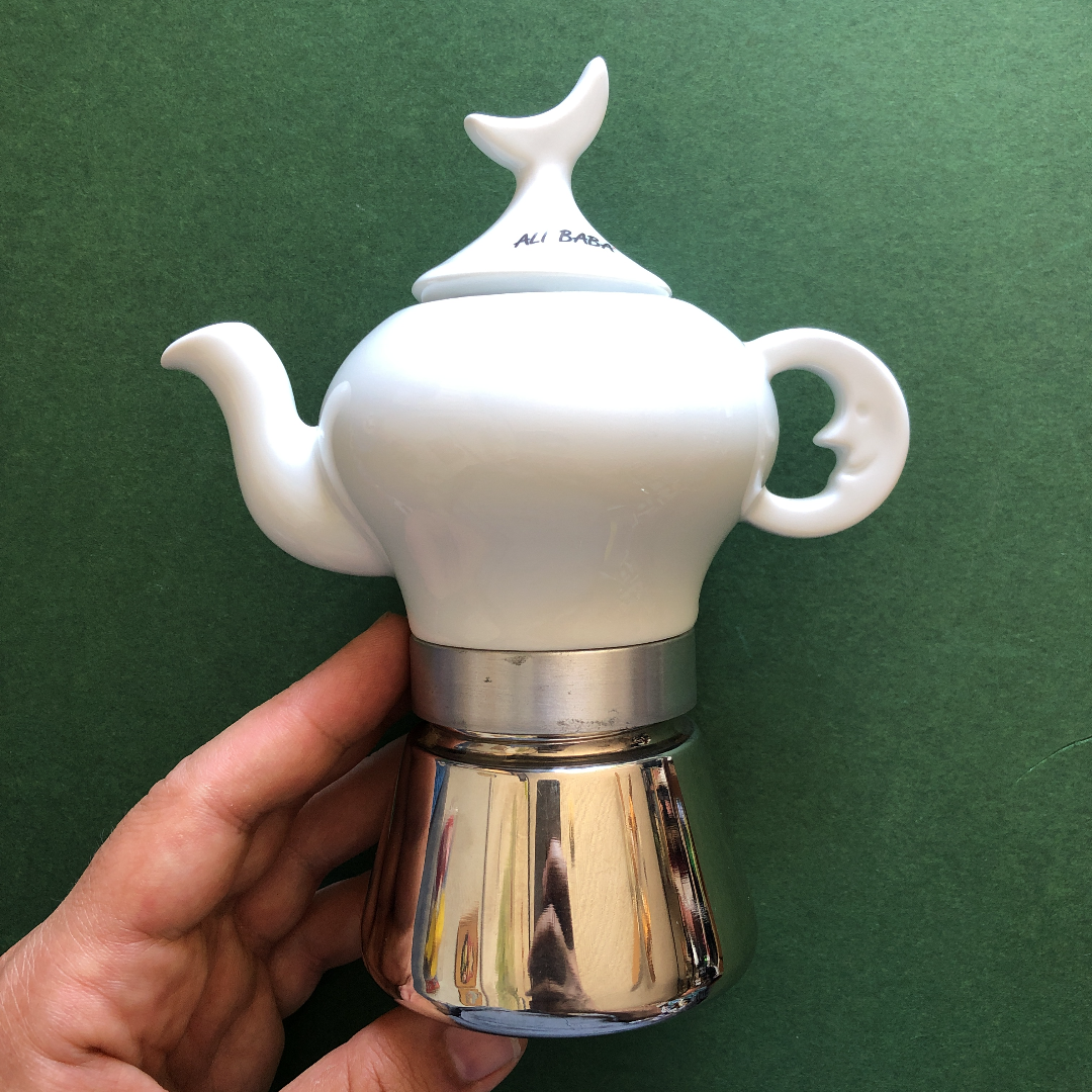 AnCap Ali Baba White 2 Cup Espresso Maker