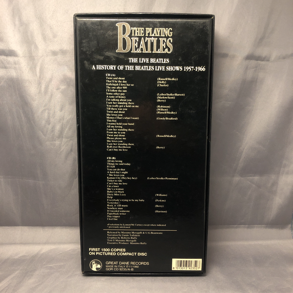 The Playing Beatles - The Live Beatles - A history of the live Beatles shows 1957-1966
