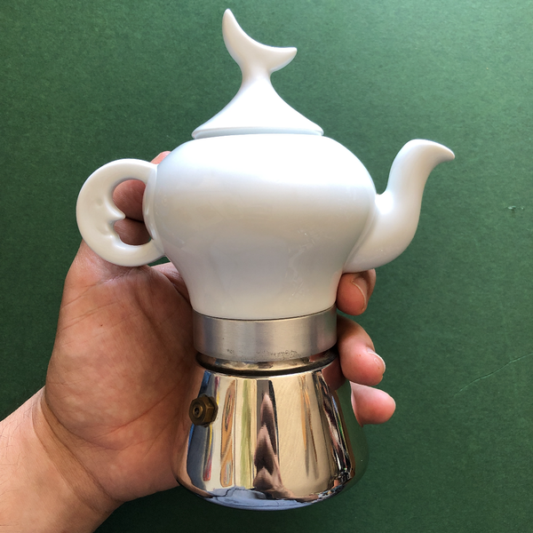 AnCap Ali Baba White 2 Cup Espresso Maker